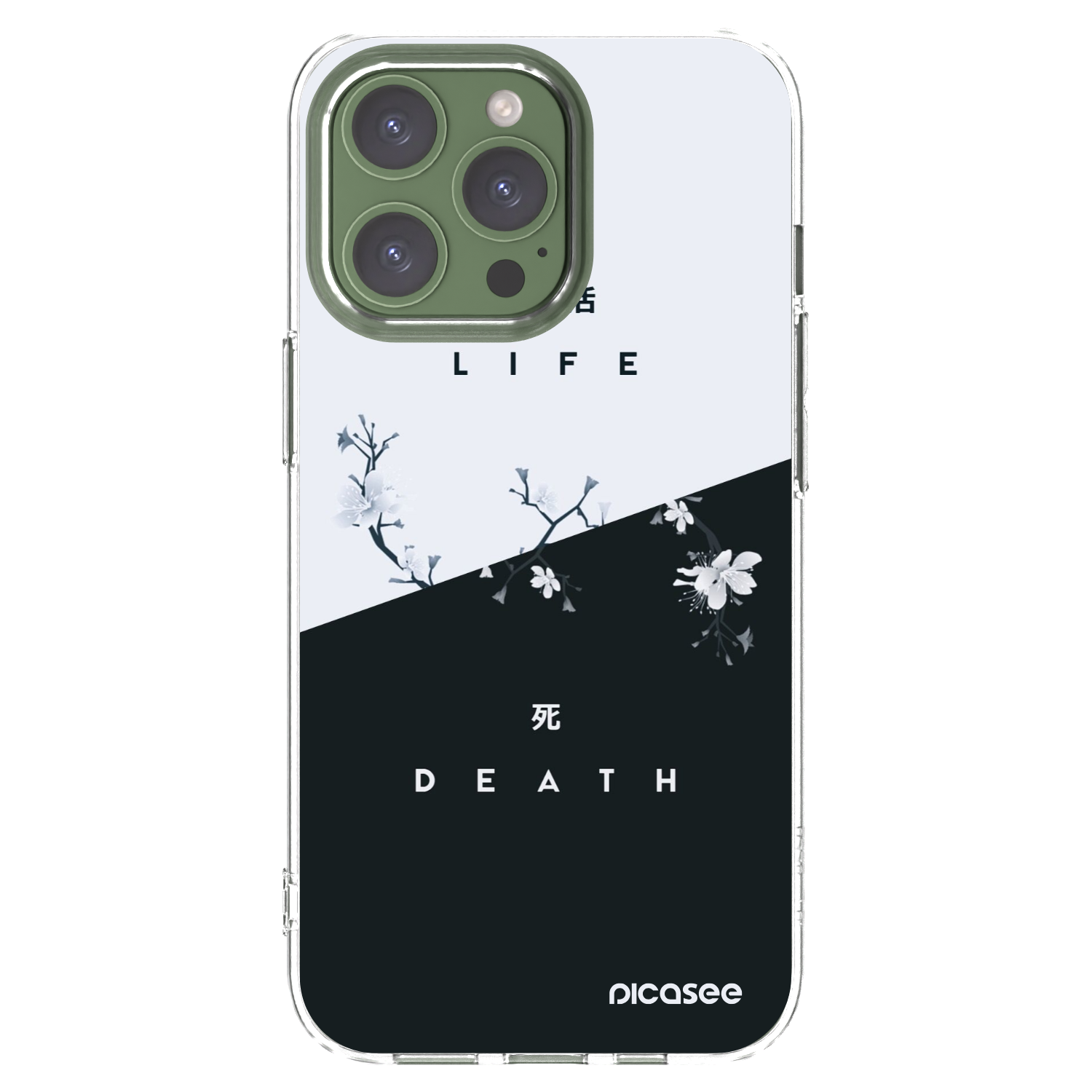 Picasee silikonska prozirna maskica za Apple iPhone 13 Pro - Life - Death