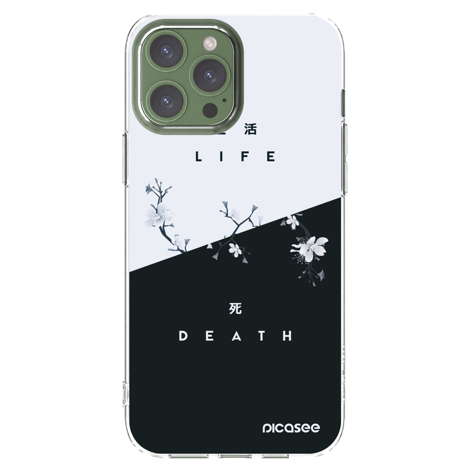 Picasee silikonska prozirna maskica za Apple iPhone 13 Pro Max - Life - Death