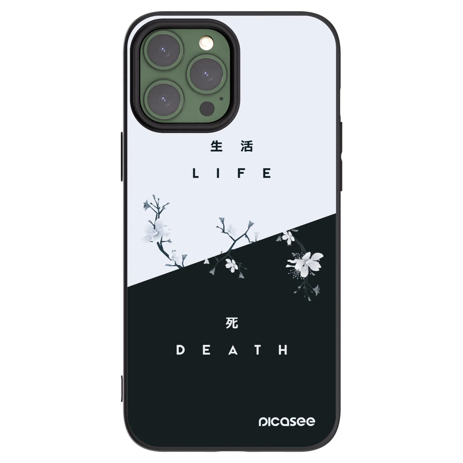 Picasee crna silikonska maskica za Apple iPhone 13 Pro Max - Life - Death