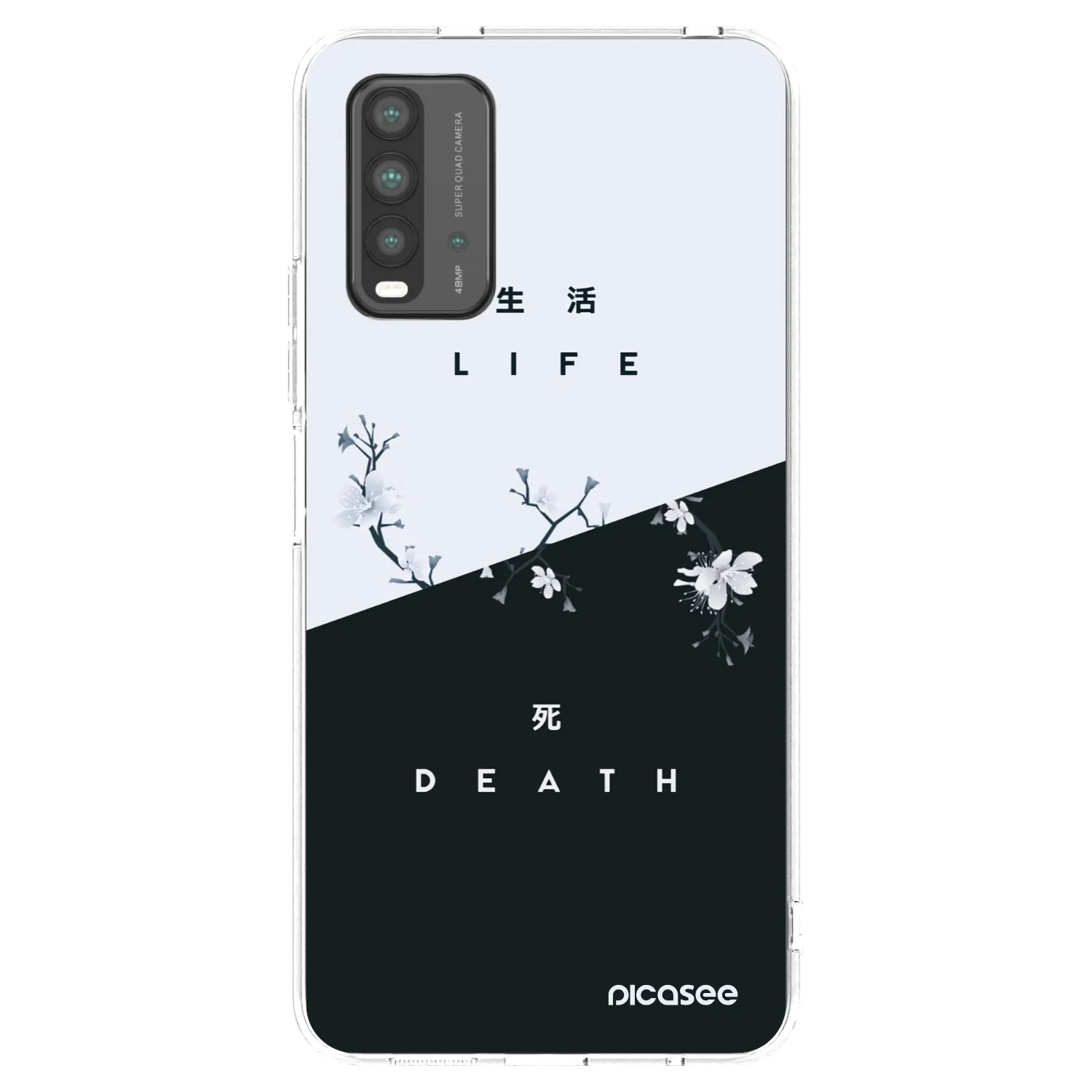 Picasee crna silikonska maskica za Xiaomi Redmi 9T - Life - Death