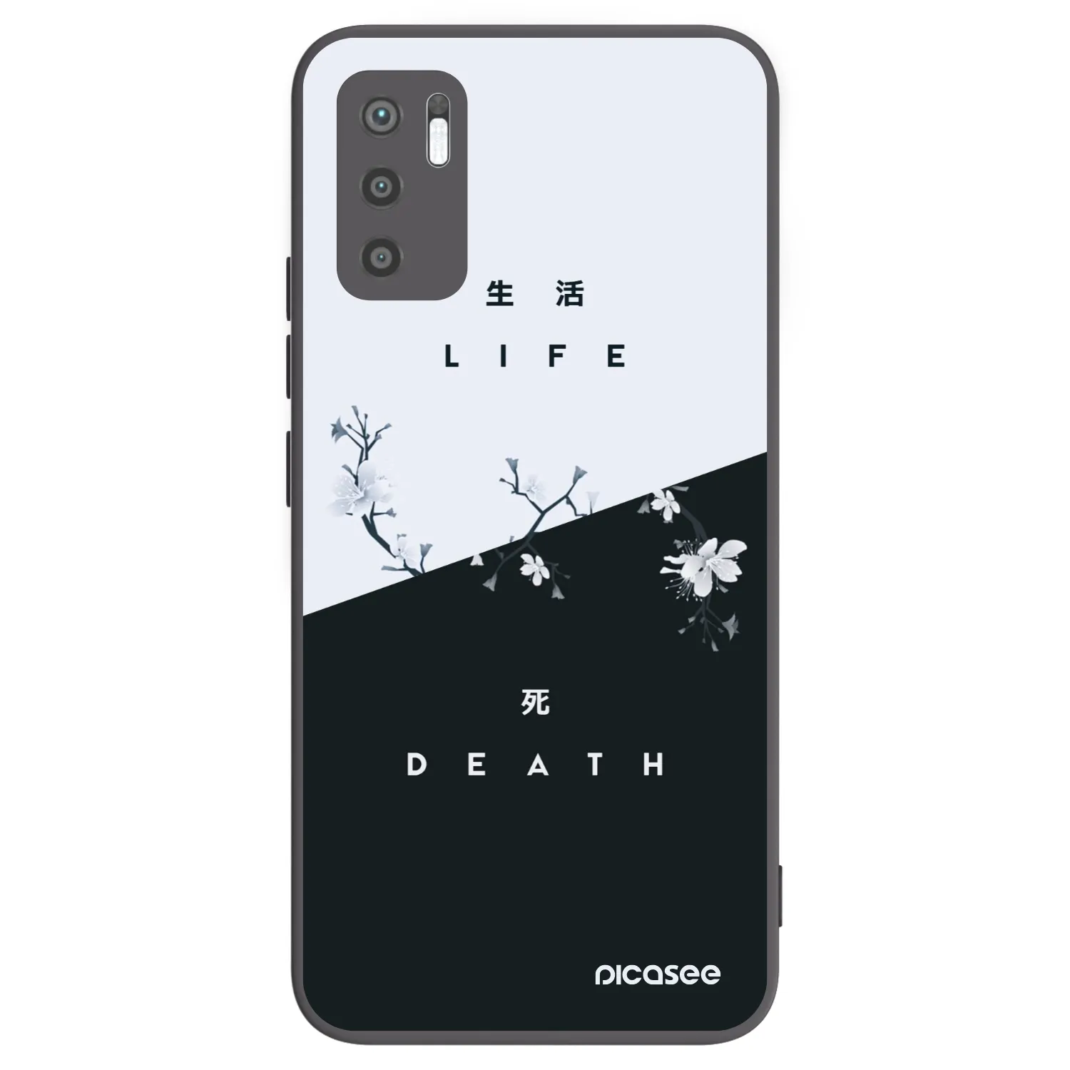 Picasee crna silikonska maskica za Xiaomi Redmi Note 10 5G - Life - Death