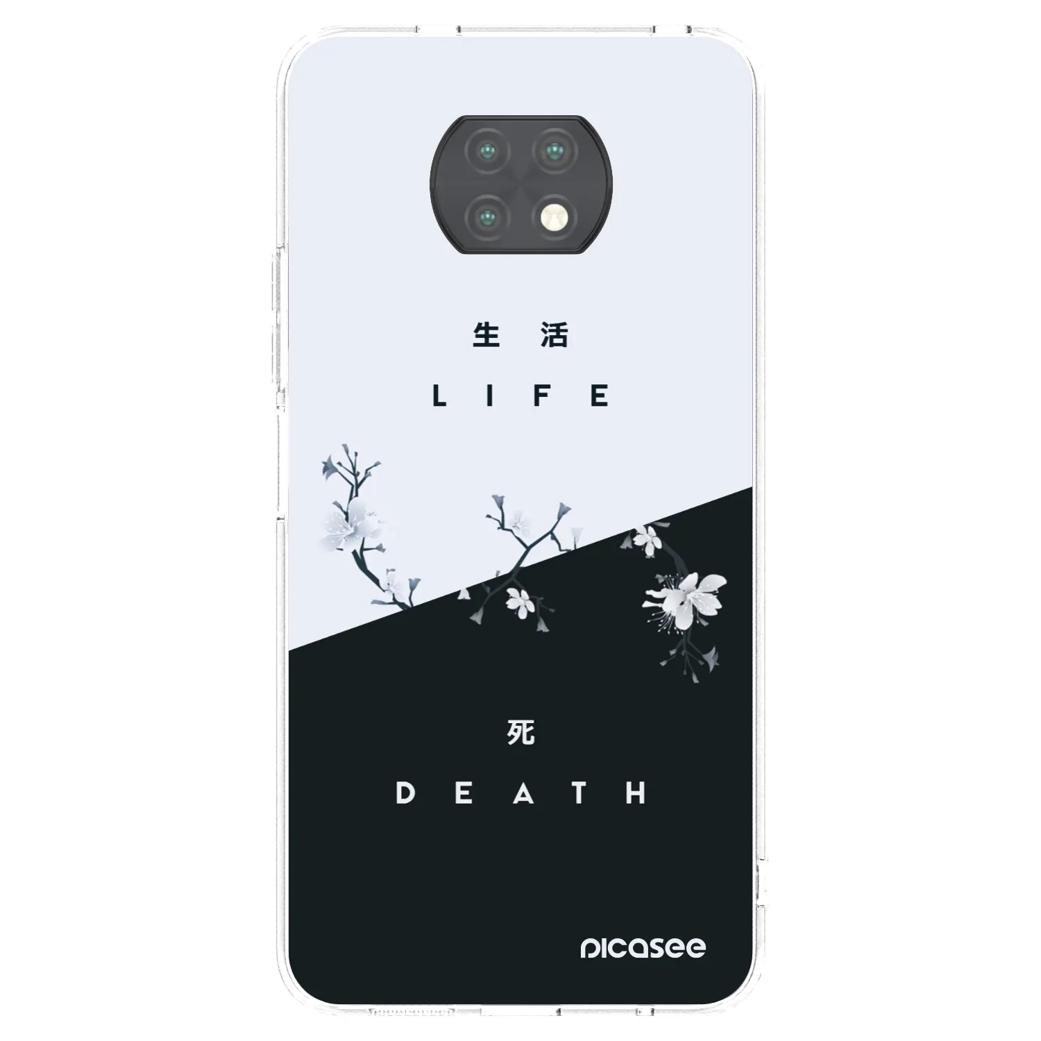 Picasee silikonska prozirna maskica za Xiaomi Redmi Note 9T - Life - Death
