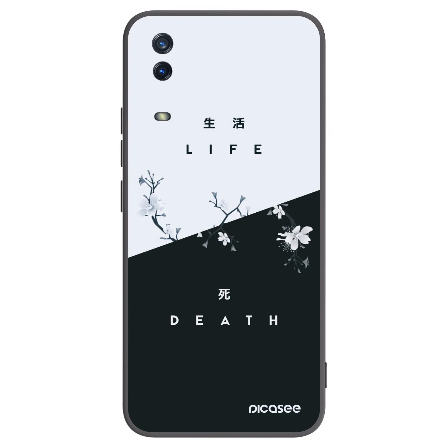 Picasee crna silikonska maskica za Vivo Y11s - Life - Death