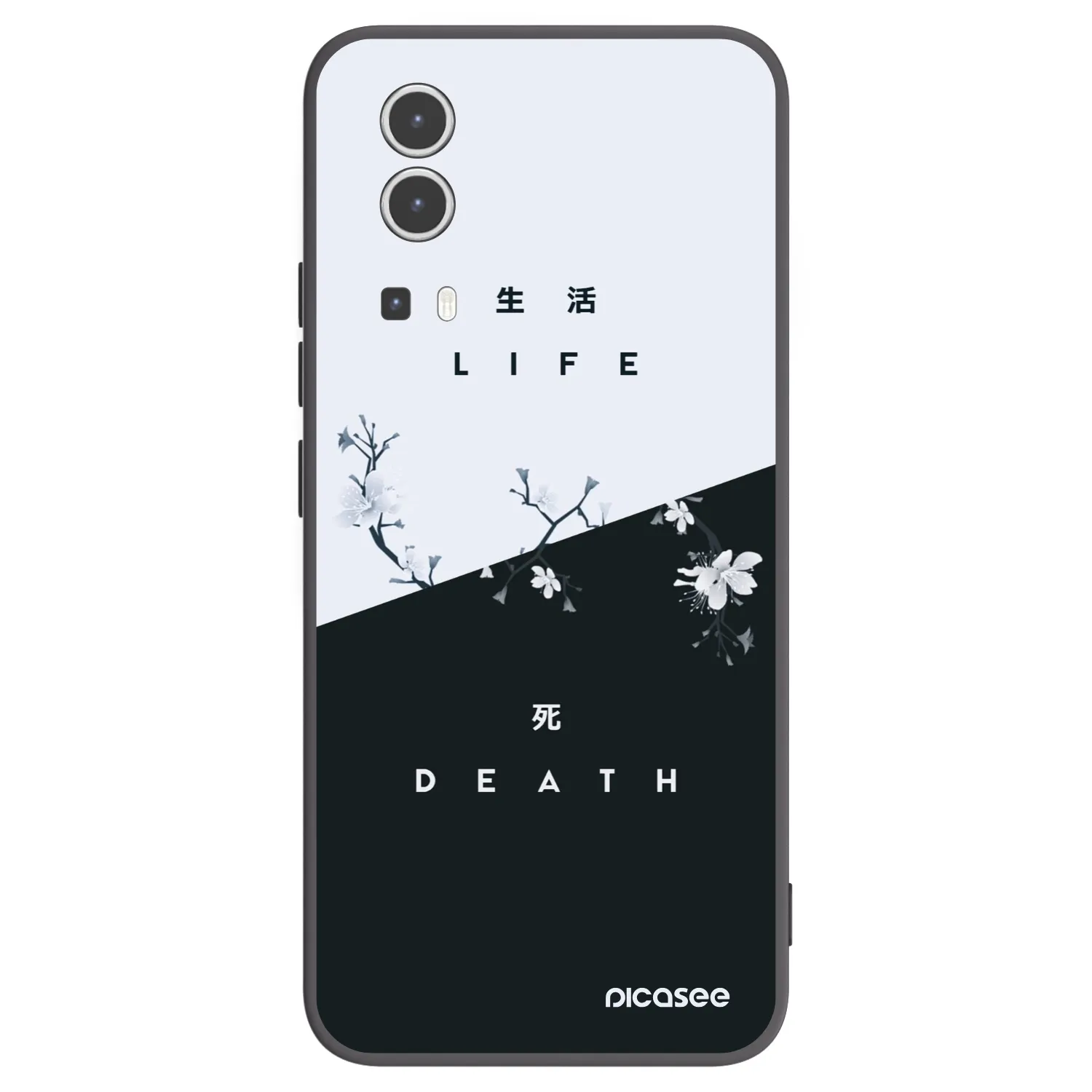 Picasee crna silikonska maskica za Vivo Y72 5G - Life - Death
