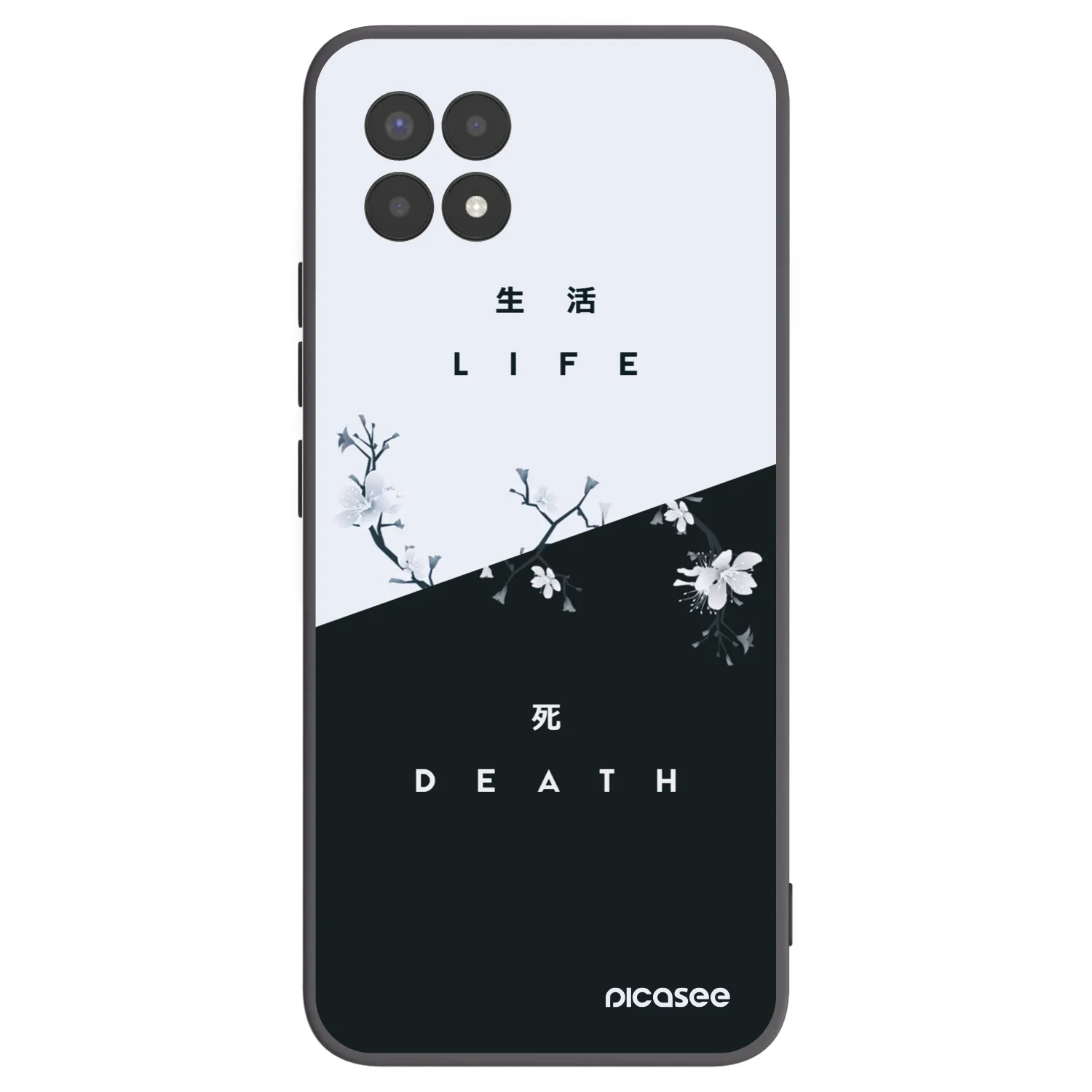 Picasee crna silikonska maskica za Realme 8i - Life - Death