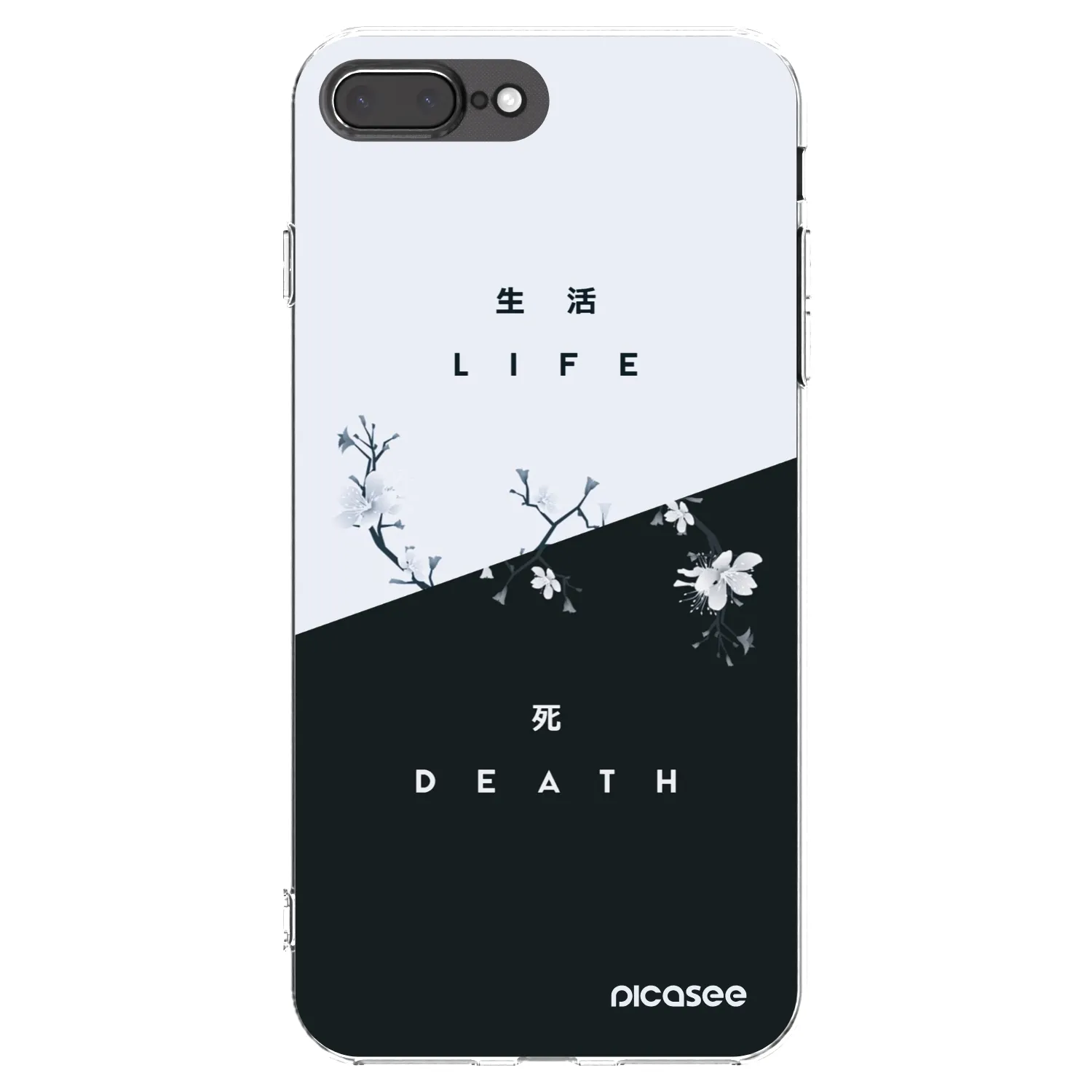 Picasee silikonska prozirna maskica za Apple iPhone 7 Plus - Life - Death