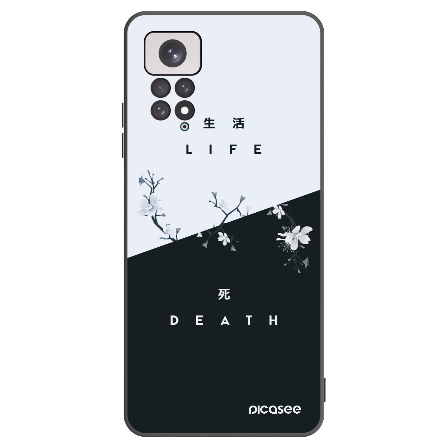 Picasee crna silikonska maskica za Xiaomi Redmi Note 11 - Life - Death