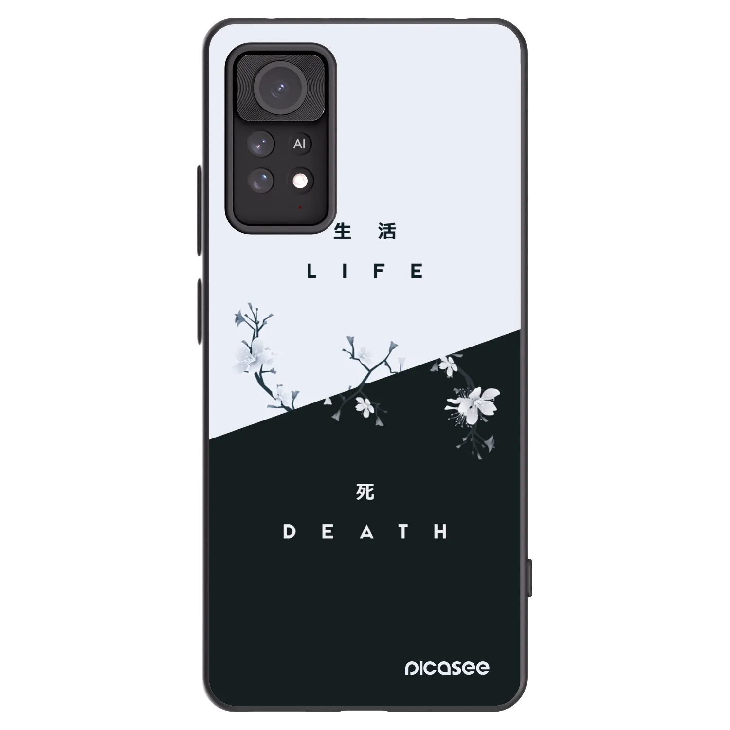 Picasee crna silikonska maskica za Xiaomi Redmi Note 11 Pro 5G - Life - Death