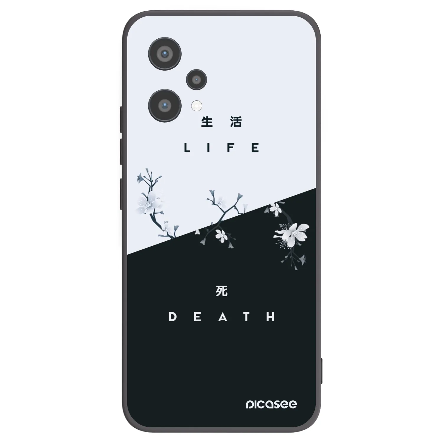 Picasee crna silikonska maskica za Realme 9 Pro 5G - Life - Death