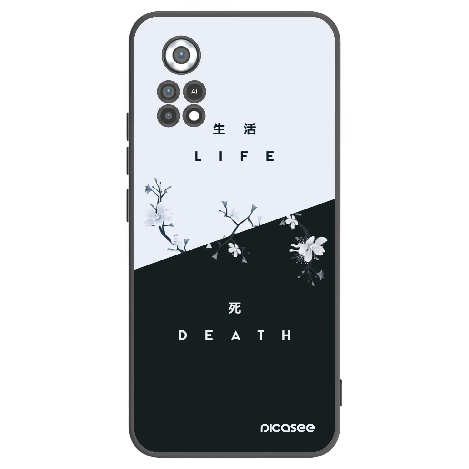 Picasee crna silikonska maskica za Xiaomi Poco X4 Pro 5G - Life - Death