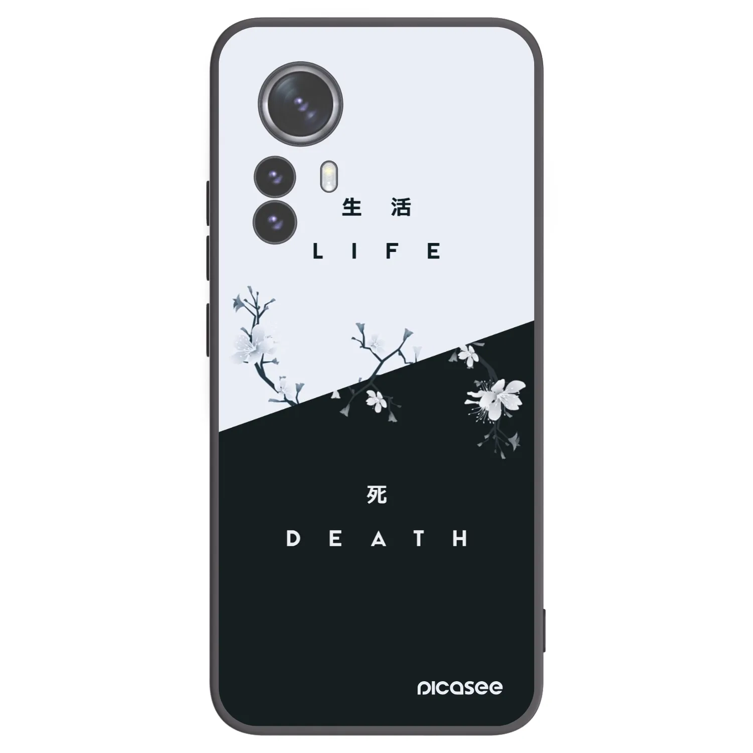 Picasee crna silikonska maskica za Xiaomi 12 Pro - Life - Death
