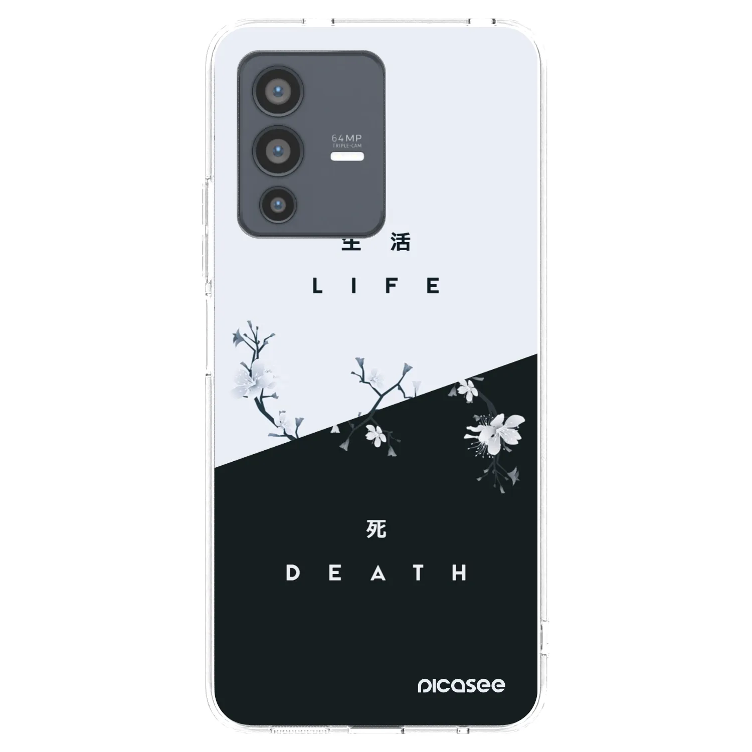 Picasee silikonska prozirna maskica za Vivo V23 5G - Life - Death