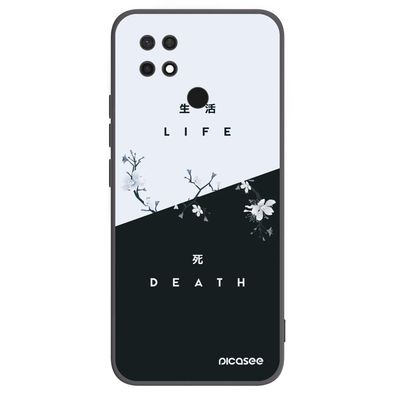 Picasee crna silikonska maskica za Xiaomi Redmi 10C - Life - Death