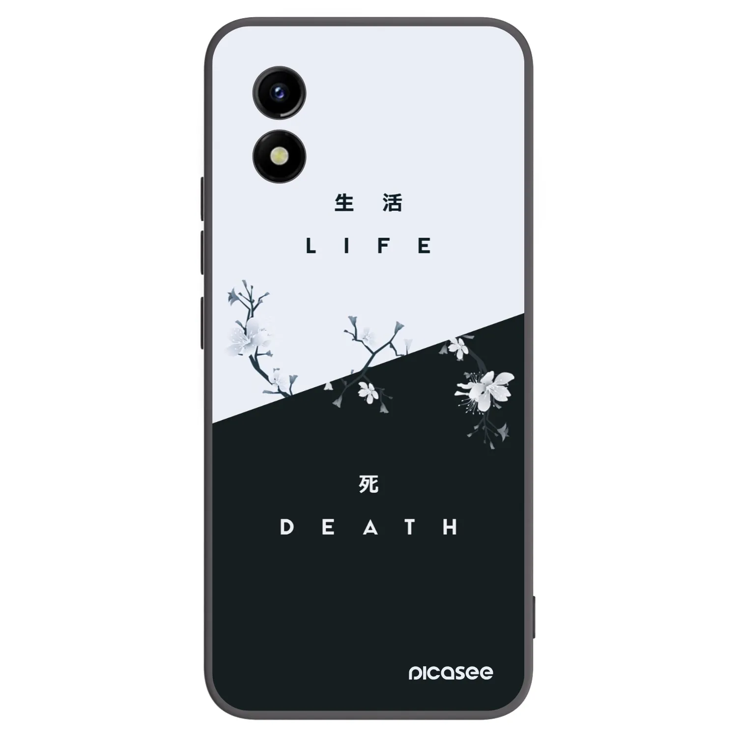 Picasee crna silikonska maskica za Vivo Y01 - Life - Death