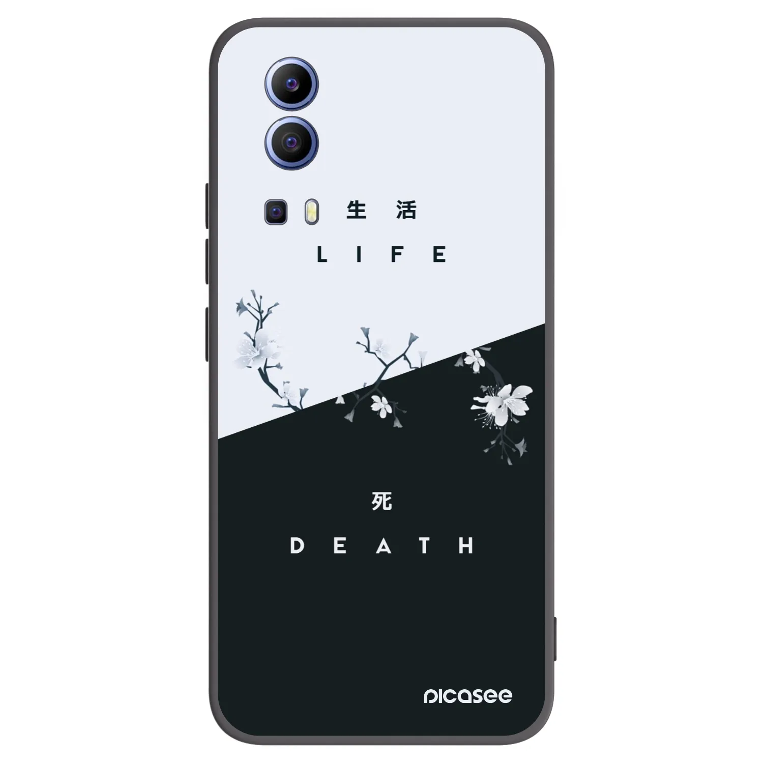 Picasee crna silikonska maskica za Vivo Y52 5G - Life - Death