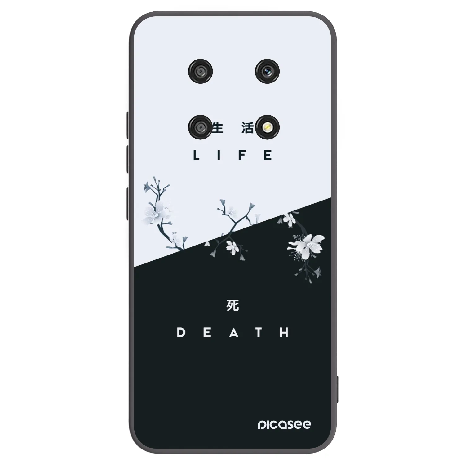 Picasee crna silikonska maskica za Honor Magic4 Lite 5G - Life - Death