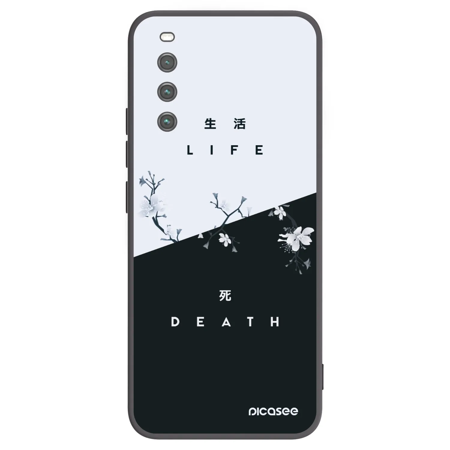 Picasee crna silikonska maskica za Sony Xperia 10 IV 5G - Life - Death