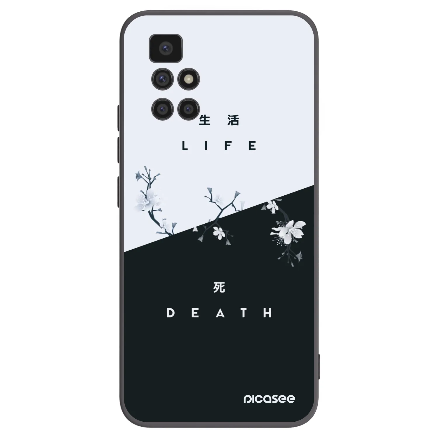 Picasee crna silikonska maskica za Xiaomi Redmi 10 (2022) - Life - Death