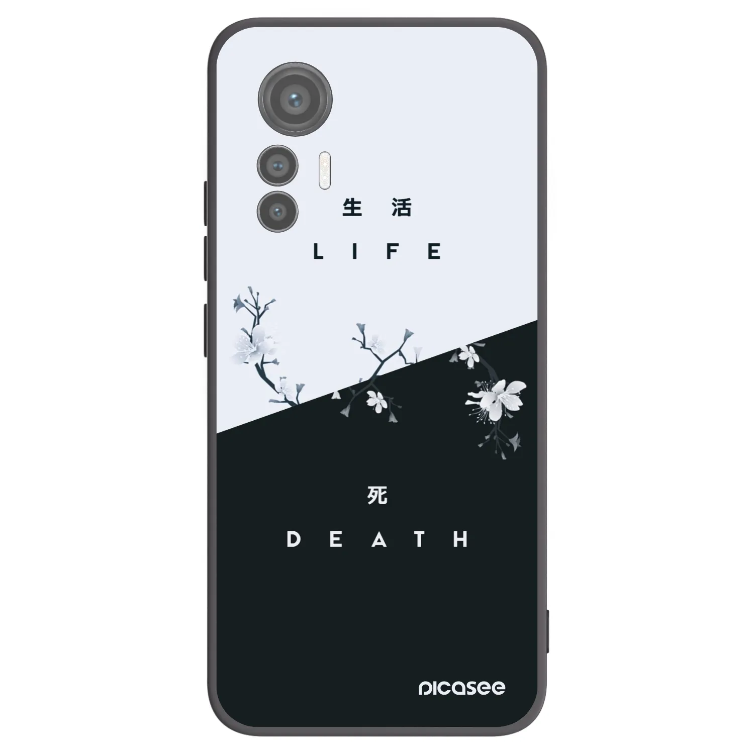 Picasee crna silikonska maskica za Xiaomi 12 Lite - Life - Death