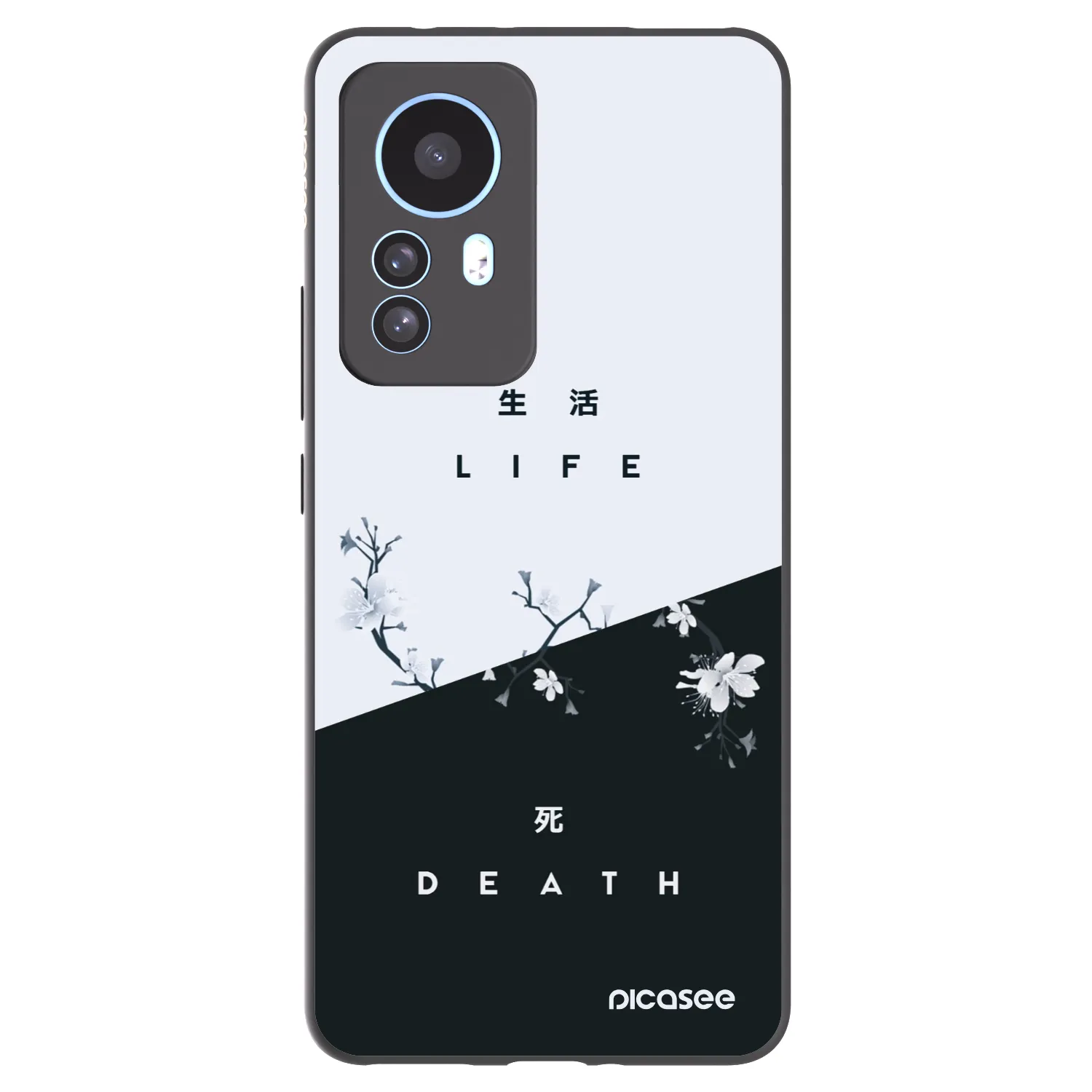 Picasee crna silikonska maskica za Xiaomi 12T Pro - Life - Death