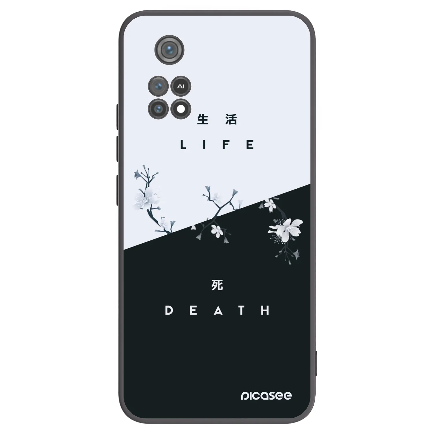 Picasee crna silikonska maskica za Xiaomi Poco M4 Pro - Life - Death