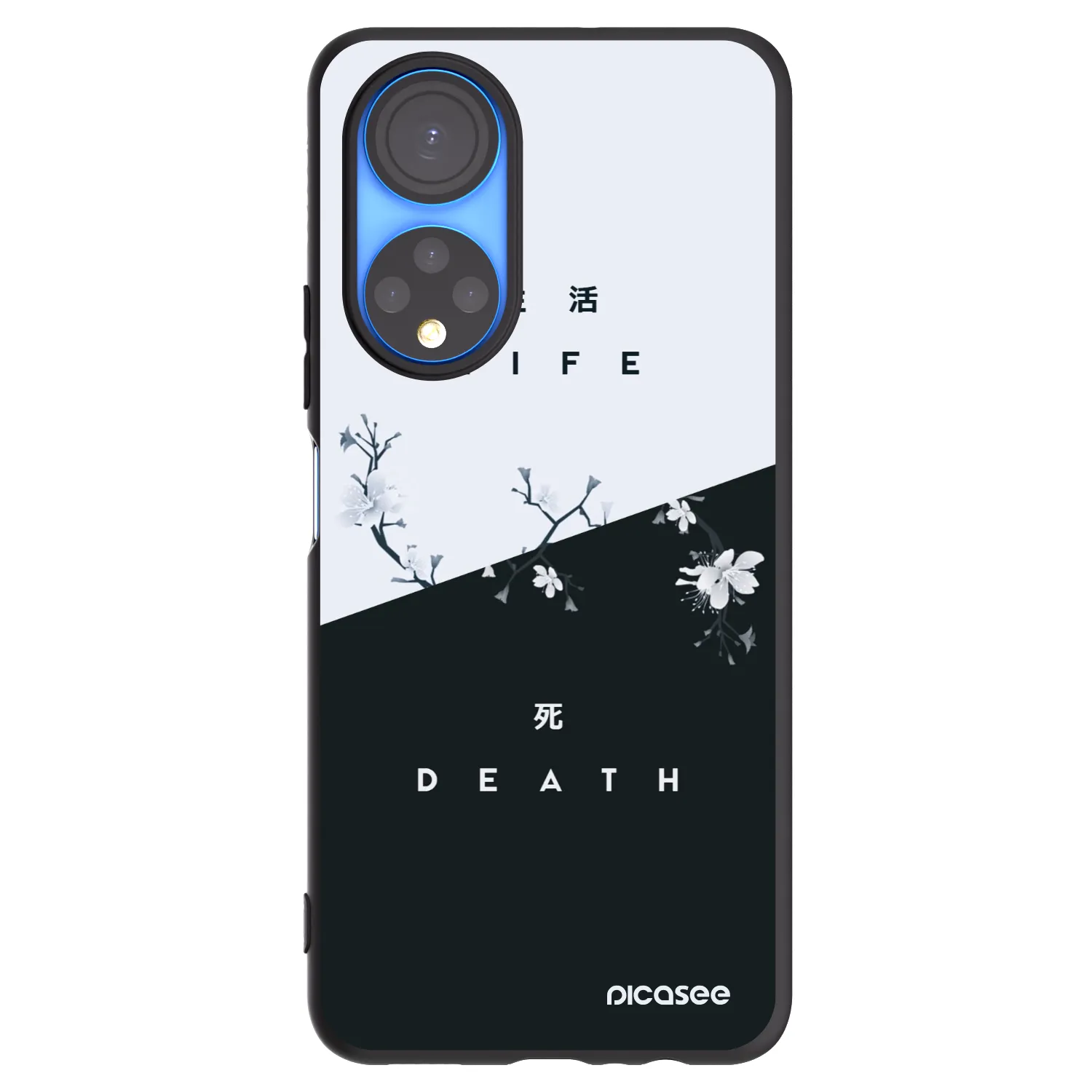 Picasee crna silikonska maskica za Honor X7 - Life - Death