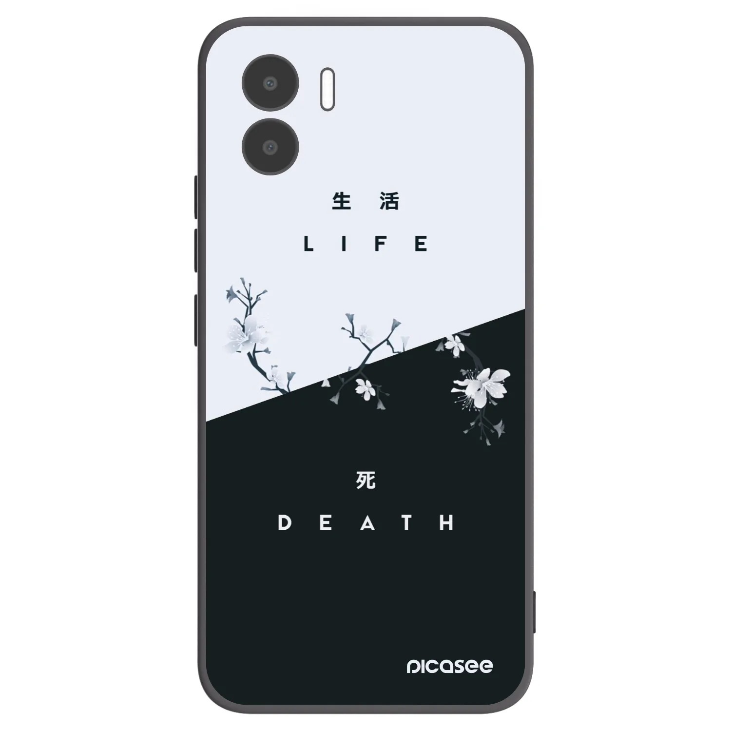 Picasee crna silikonska maskica za Xiaomi Redmi A1 - Life - Death