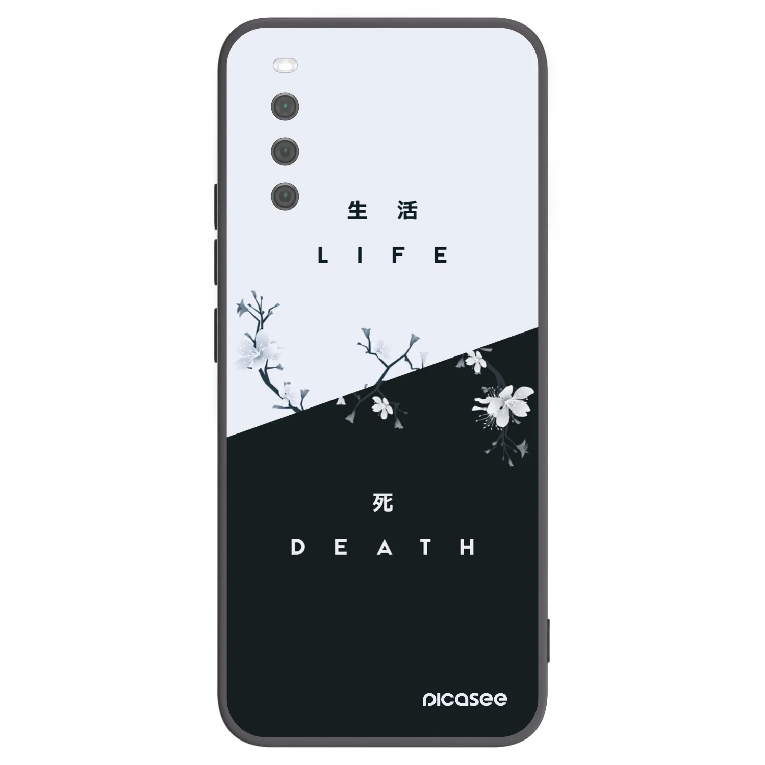 Picasee crna silikonska maskica za Sony Xperia 10 III - Life - Death