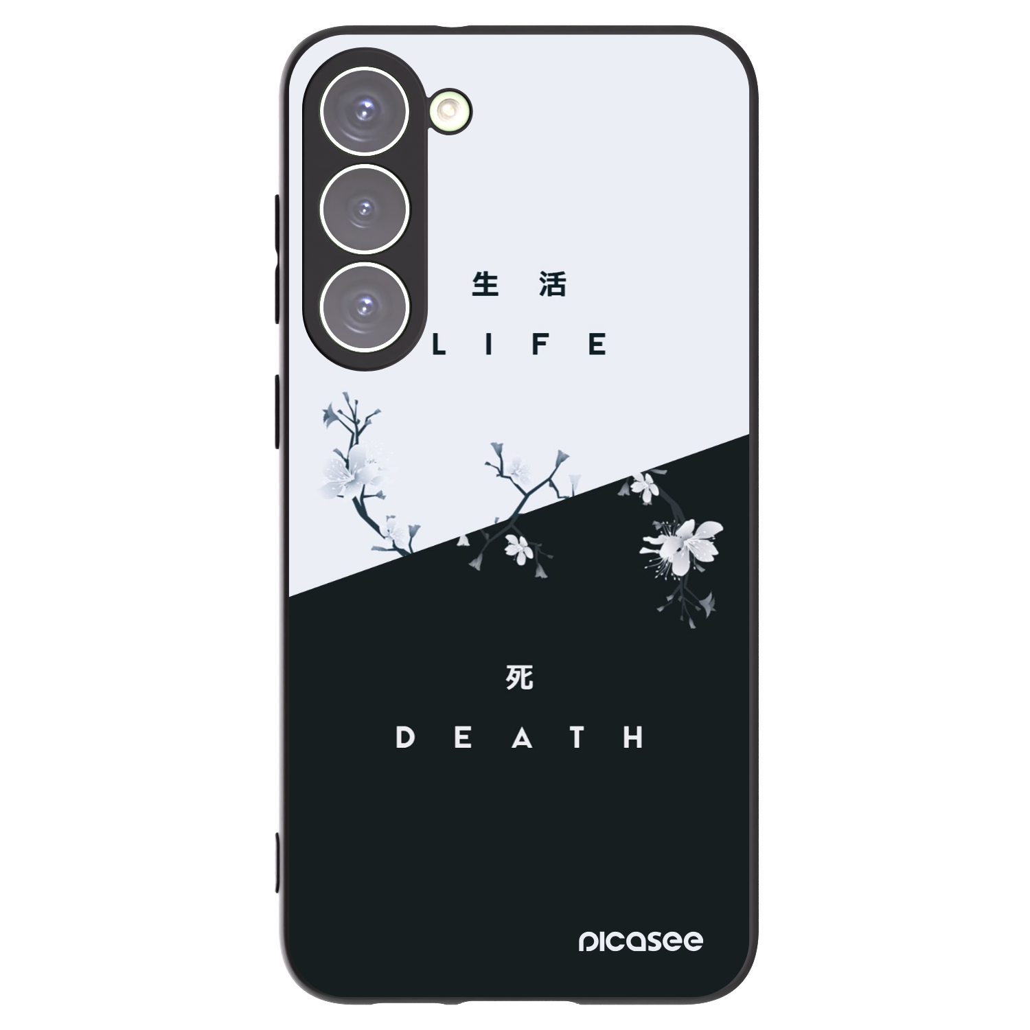 Picasee crna silikonska maskica za Samsung Galaxy S23+ 5G - Life - Death