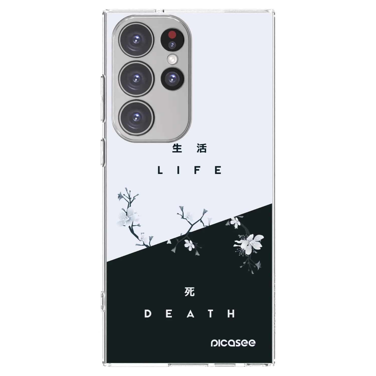 Picasee silikonska prozirna maskica za Samsung Galaxy S23 Ultra 5G - Life - Death