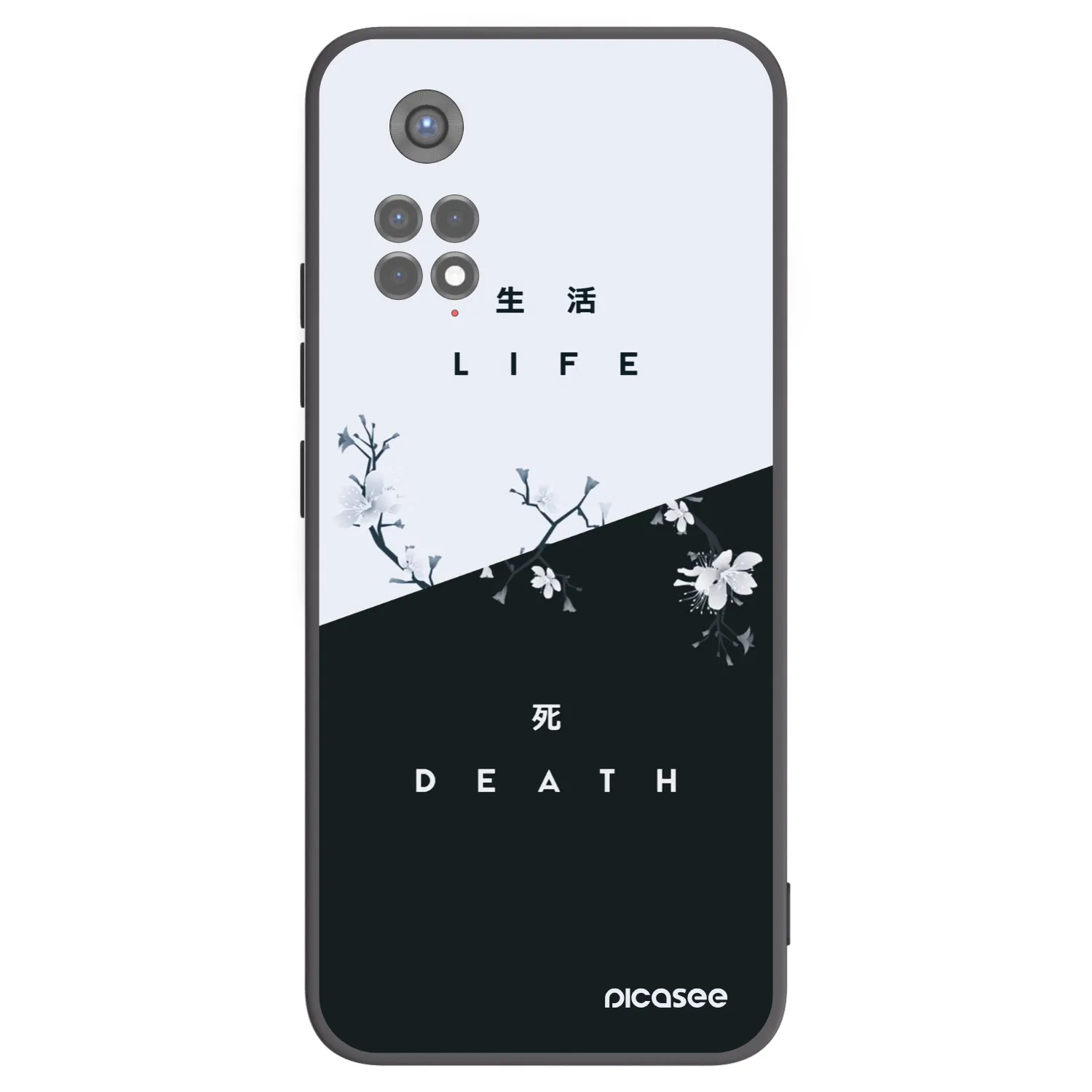 Picasee crna silikonska maskica za Xiaomi Redmi Note 11S 5G - Life - Death