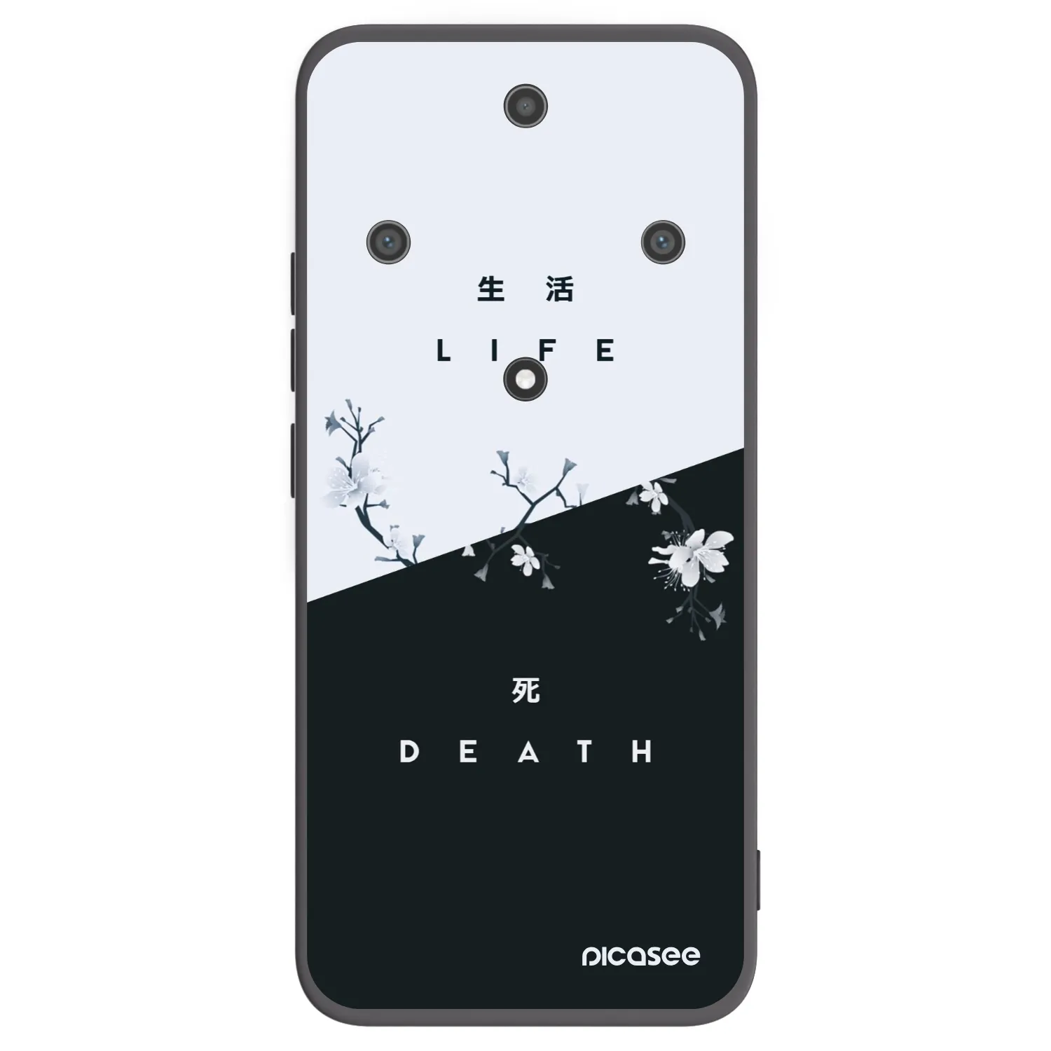 Picasee crna silikonska maskica za Honor Magic5 Lite 5G - Life - Death