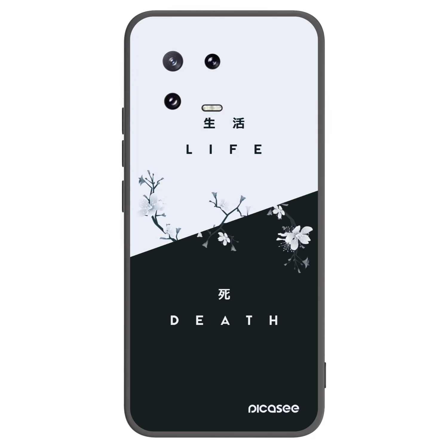 Picasee crna silikonska maskica za Xiaomi 13 Pro - Life - Death
