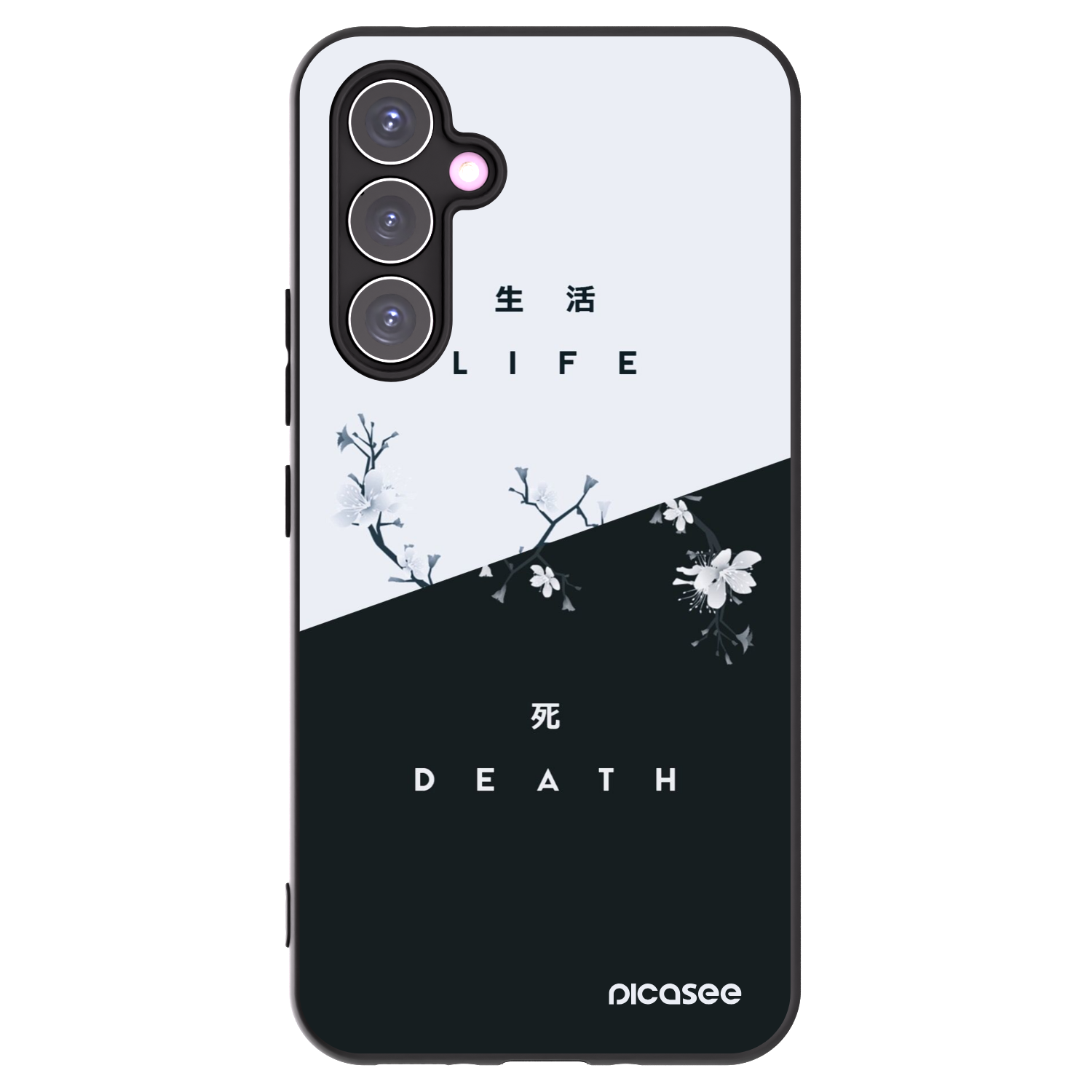 Picasee crna silikonska maskica za Samsung Galaxy A54 5G A546B - Life - Death