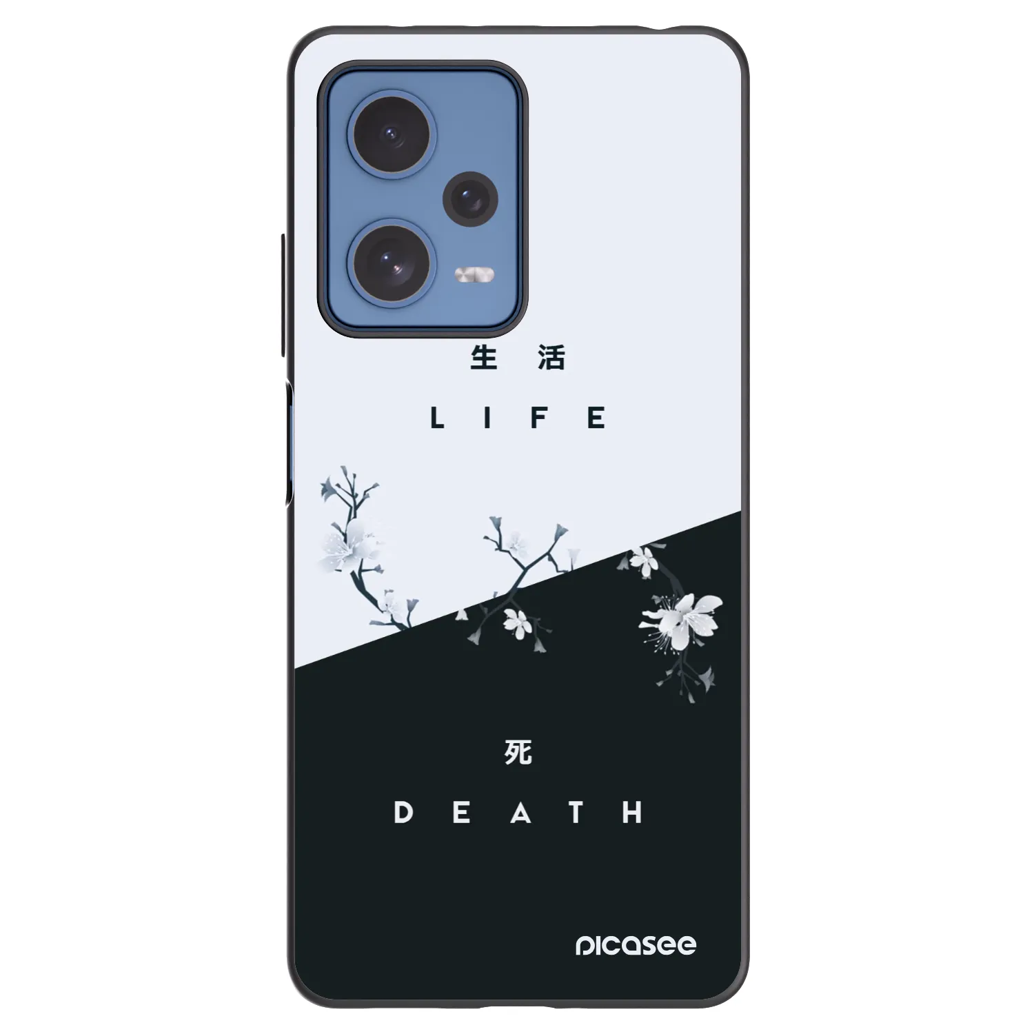 Picasee crna silikonska maskica za Xiaomi Redmi Note 12 Pro 5G - Life - Death