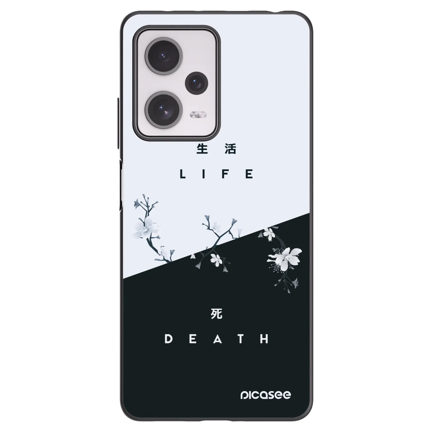 Picasee crna silikonska maskica za Xiaomi Redmi Note 12 Pro+ 5G - Life - Death