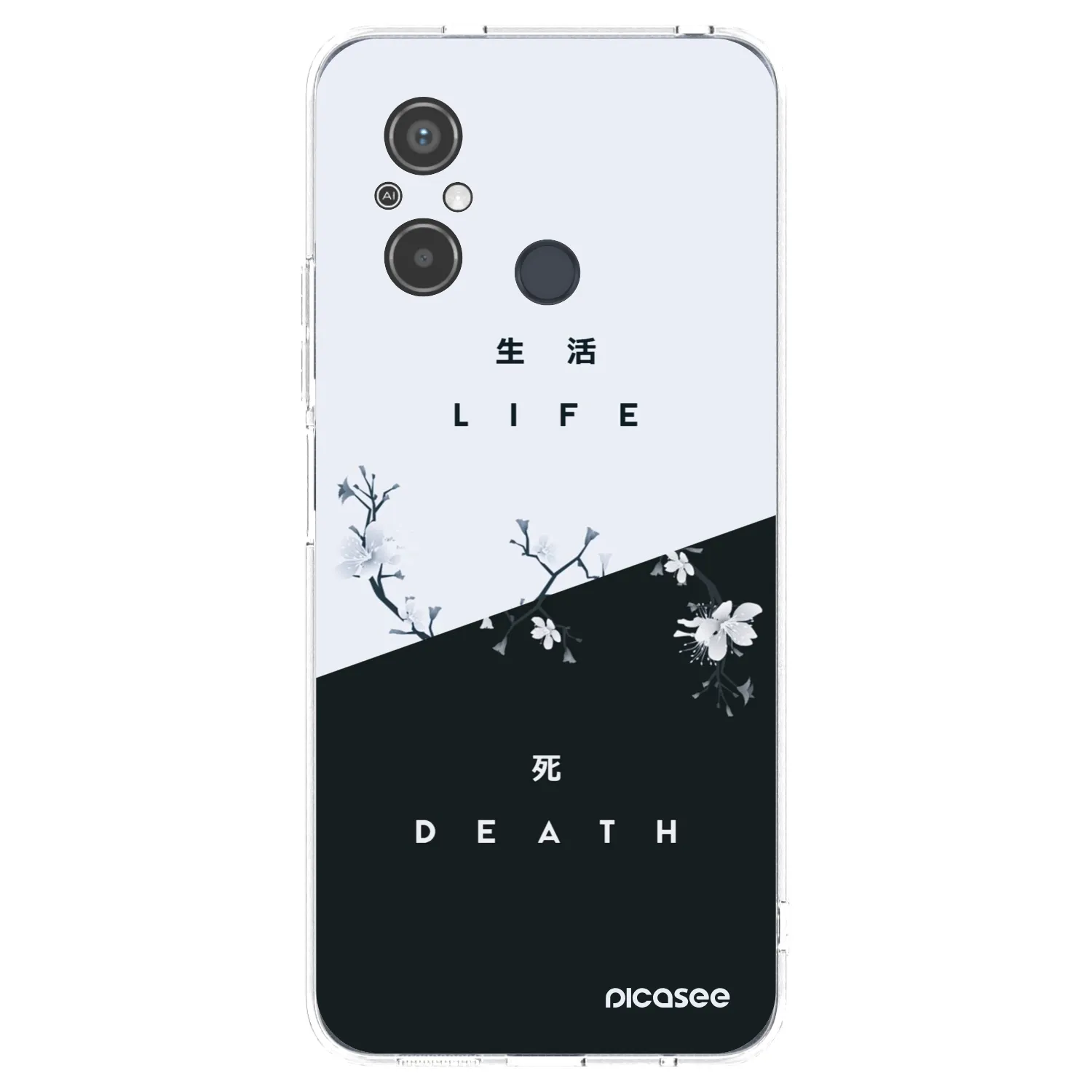 Picasee silikonska prozirna maskica za Xiaomi Redmi 12C - Life - Death