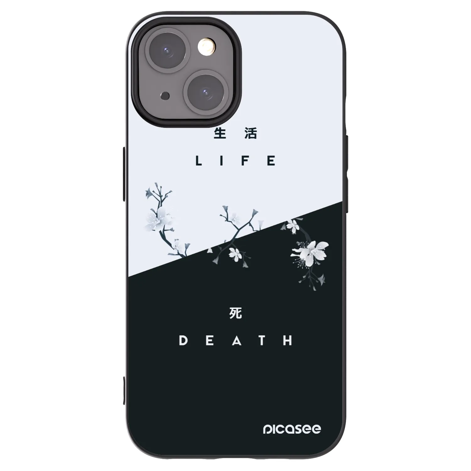 Picasee crna silikonska maskica za Apple iPhone 15 - Life - Death