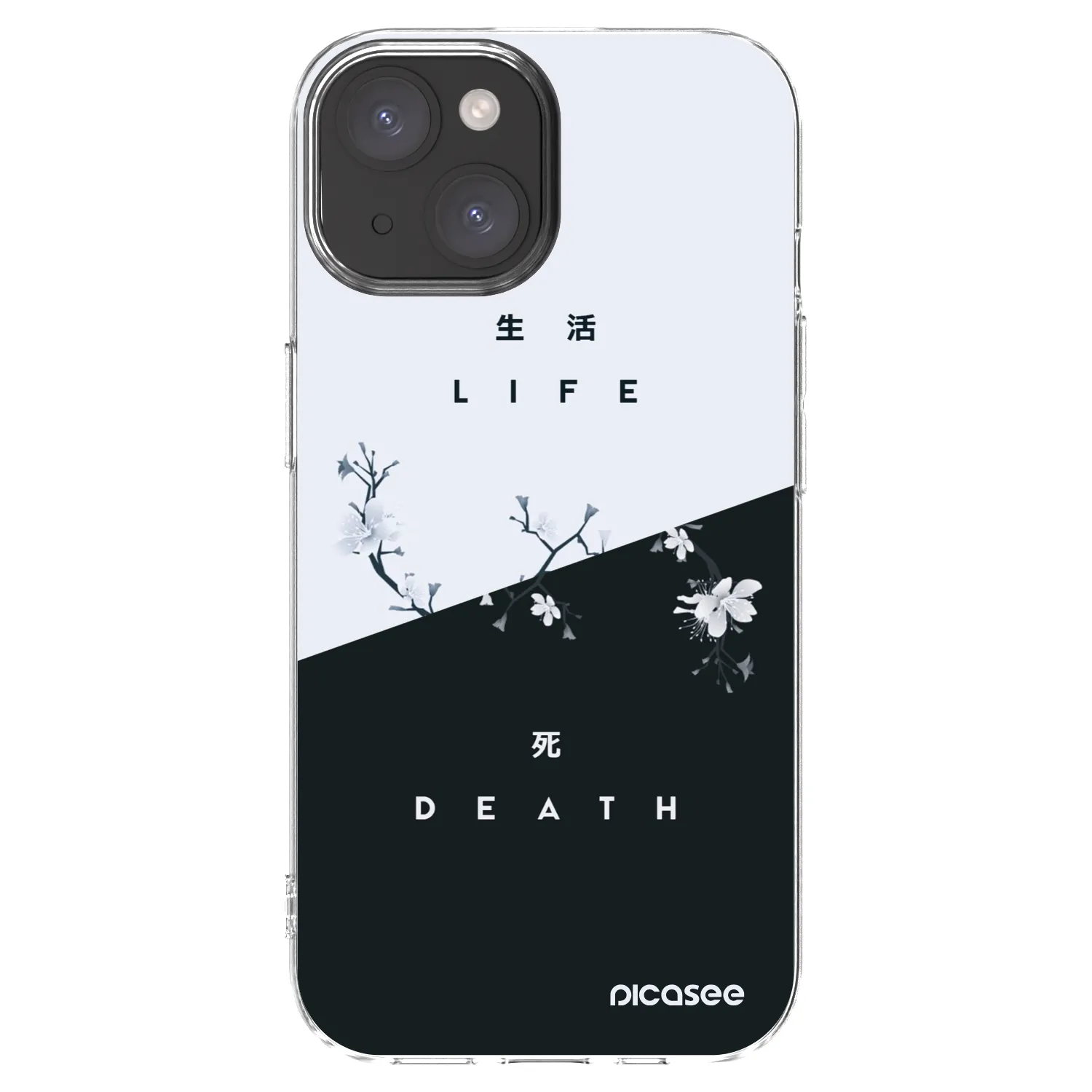 Picasee silikonska prozirna maskica za Apple iPhone 15 - Life - Death