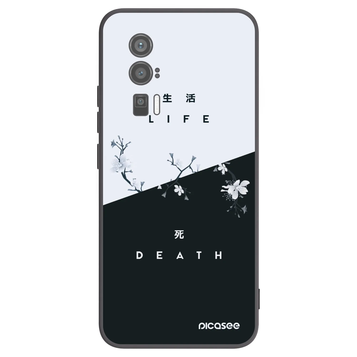 Picasee crna silikonska maskica za Xiaomi Poco F5 Pro 5G - Life - Death