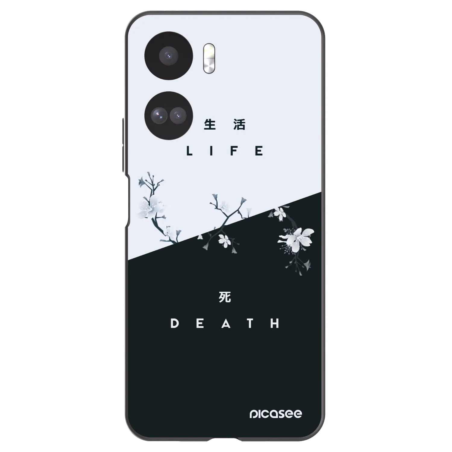 Picasee crna silikonska maskica za Honor 90 Lite 5G - Life - Death