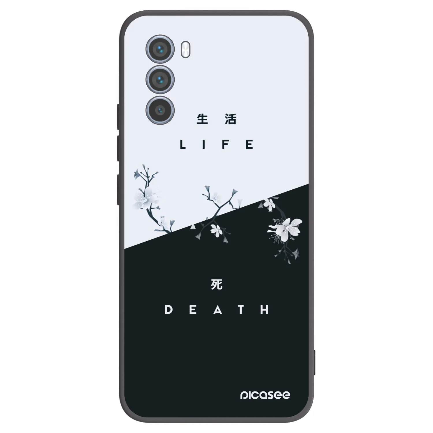 Picasee crna silikonska maskica za Motorola Moto G62 - Life - Death