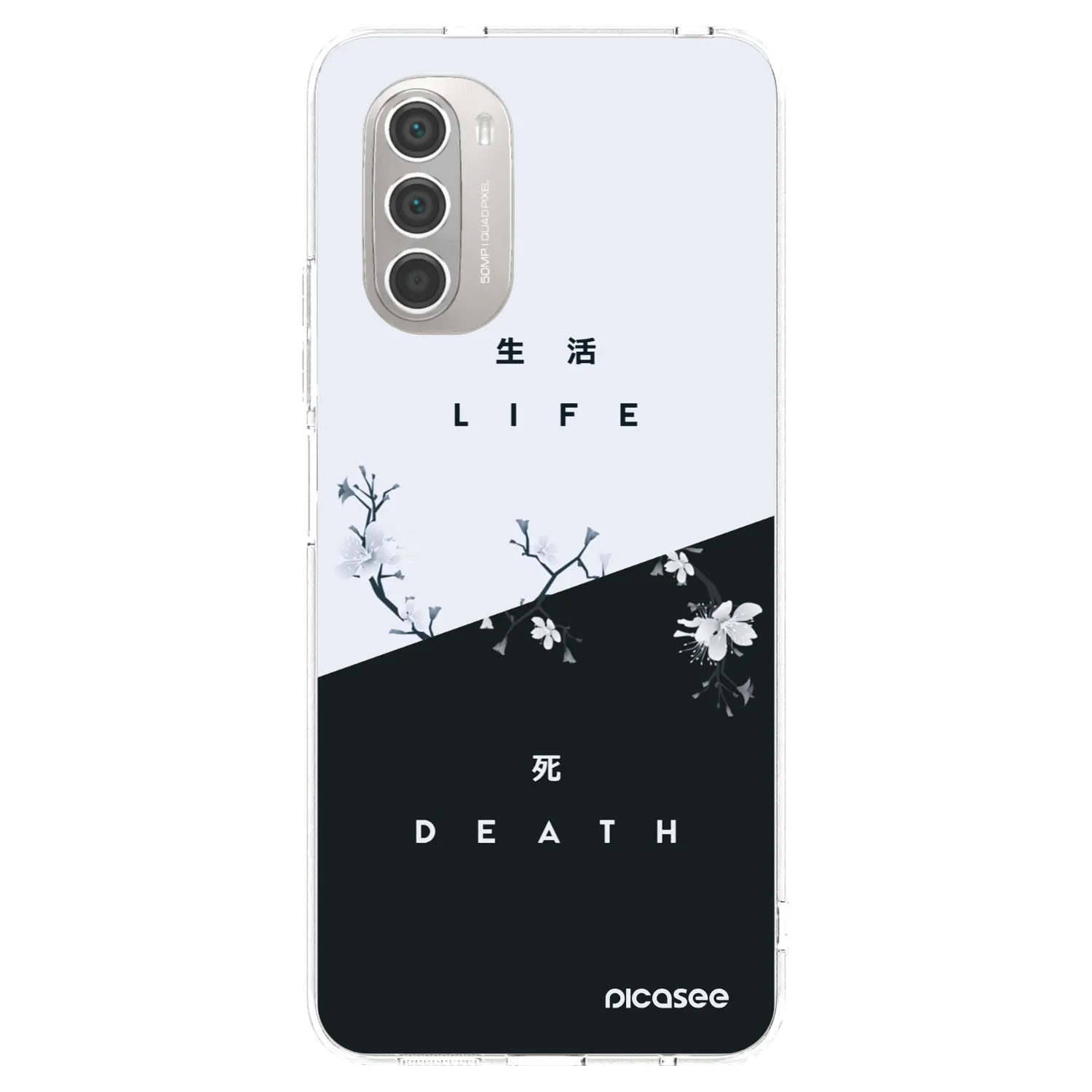 Picasee silikonska prozirna maskica za Motorola Moto G51 - Life - Death