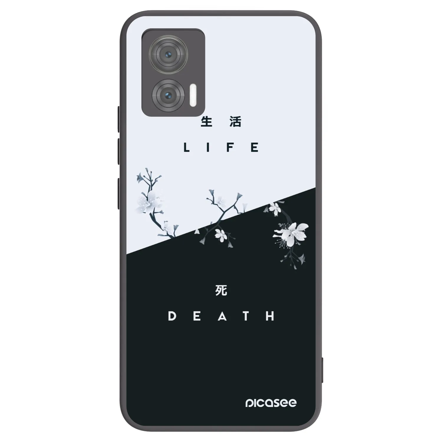 Picasee crna silikonska maskica za Motorola Edge 30 Neo - Life - Death