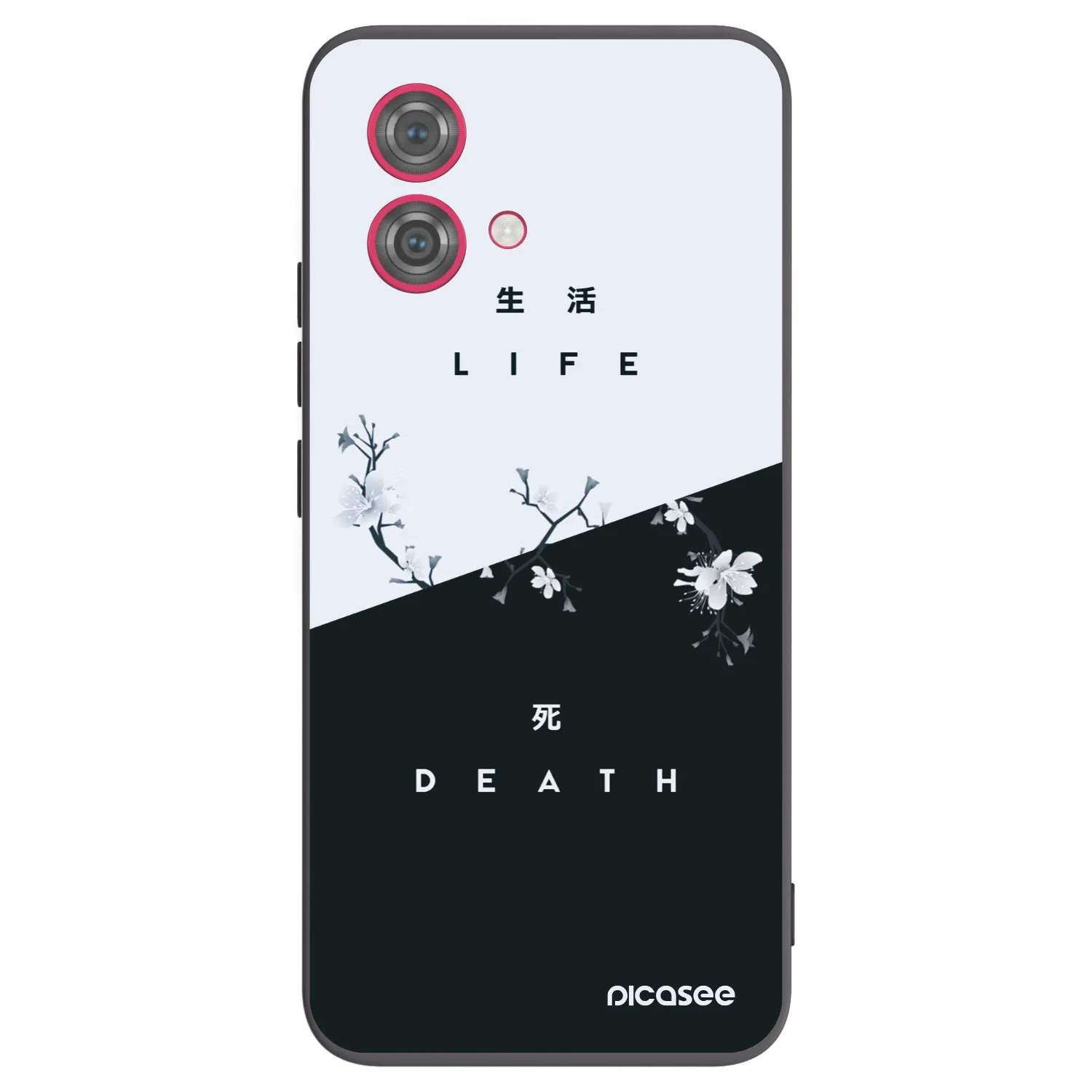 Picasee crna silikonska maskica za Motorola Moto G84 5G - Life - Death