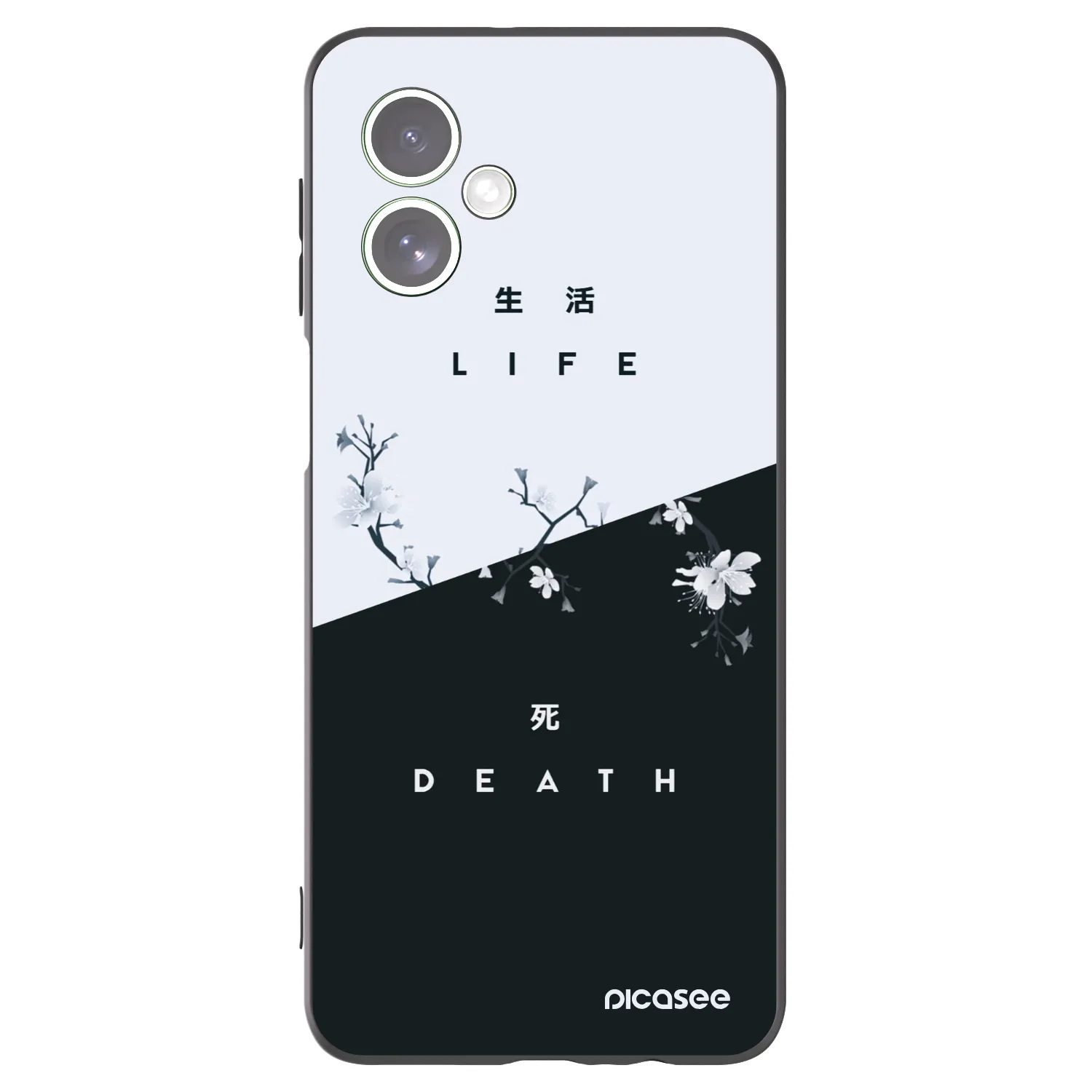 Picasee crna silikonska maskica za Motorola Moto G54 5G - Life - Death