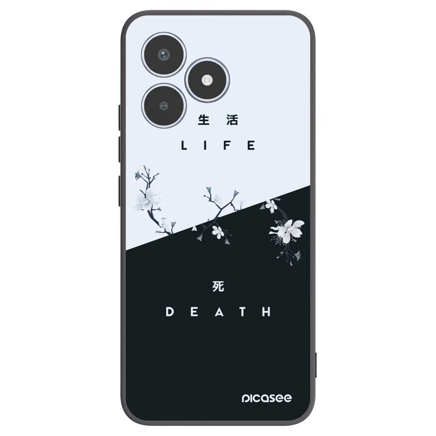 Picasee crna silikonska maskica za Realme C53 - Life - Death