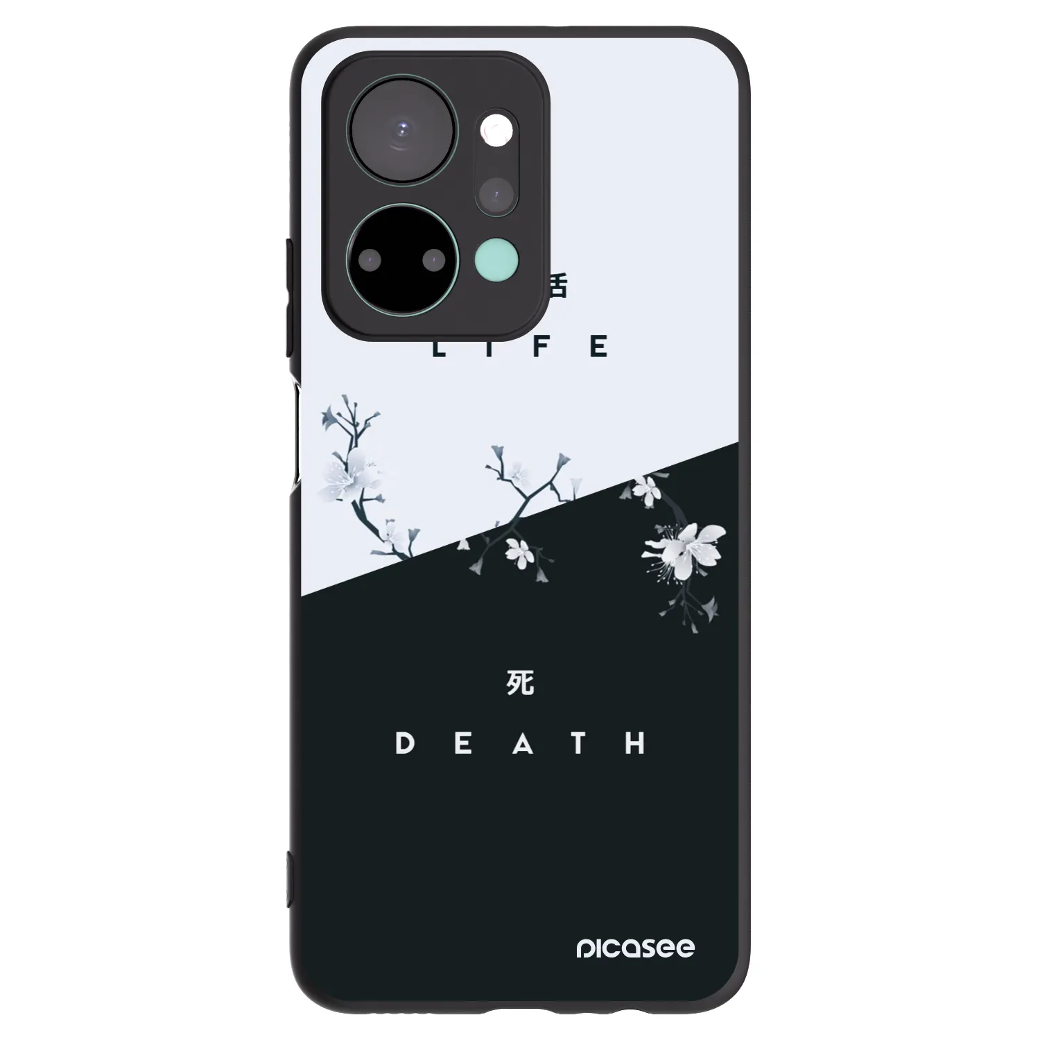 Picasee crna silikonska maskica za Honor X7a - Life - Death