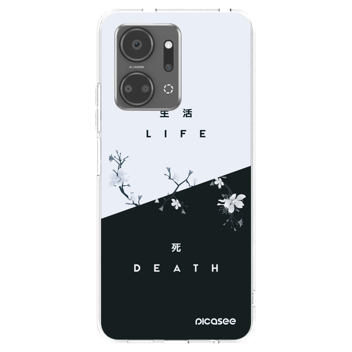 Picasee silikonska prozirna maskica za Honor X7a - Life - Death