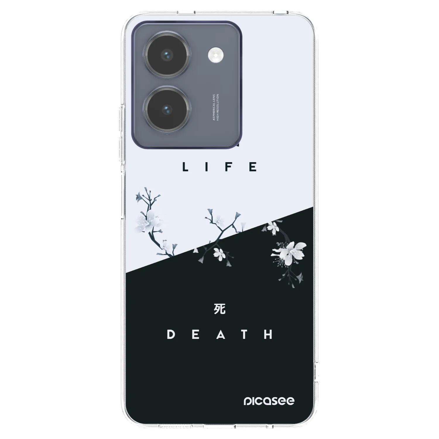 Picasee silikonska prozirna maskica za Vivo Y36 4G - Life - Death